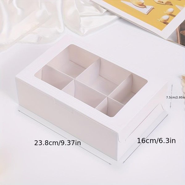 20 Cajas Transparentes Para Cupcakes Con Ventana, Aptas Para 4 Y 6 Cupcakes, Ideales Para Hornear Y Llevar. 20Pcs-image