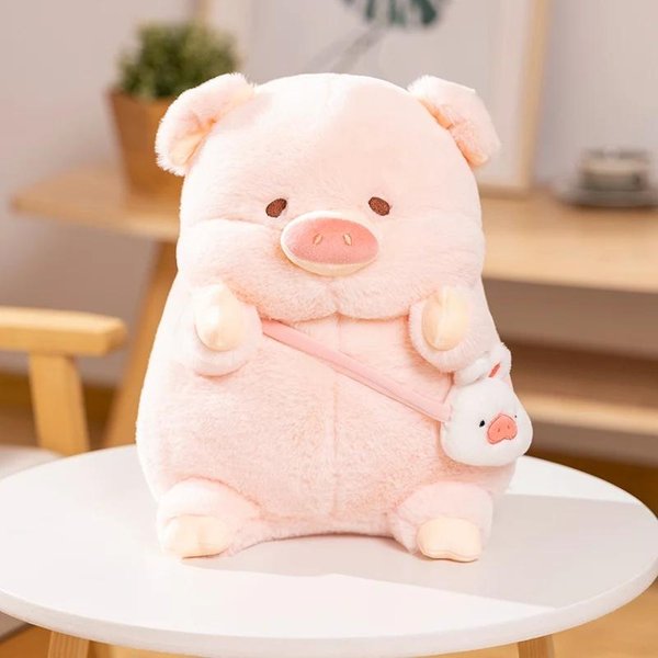 Kreatywny Lulu Pig Bread Pluszowa Kawaii Zabawka Anime Pluszowa Lalka SłOdkie Wypchane MięKkie Zwierzę Dla Dzieci Dziewczyna Prezent Urodzinowy 30Cm-image