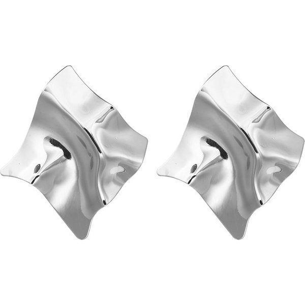Kolczyki Vintage DużE Dla Kobiet Kolczyki Statement Geometryczne Metalowe WisząCe Kolczyki Trend Moda BiżUteria White-image