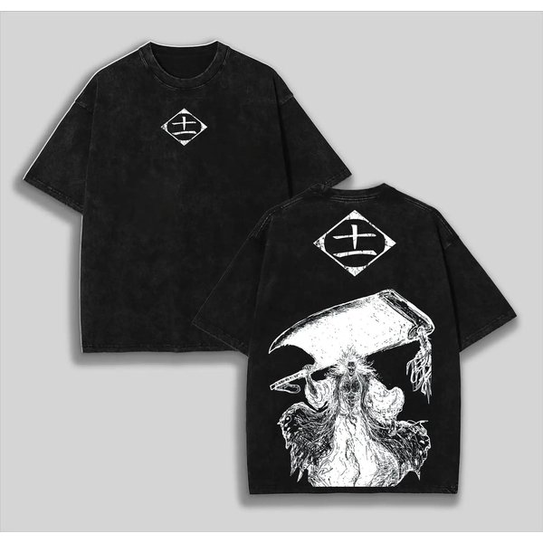 Camiseta Con Estampado GráFico De Anime Apasionado Bleach Kurosaki Ichigo Para Hombre Mujer AlgodóN Lavado Vintage Verano Nueva Camiseta Streetwear Moda Y2K Top Oversize Xxxl Marfil-image