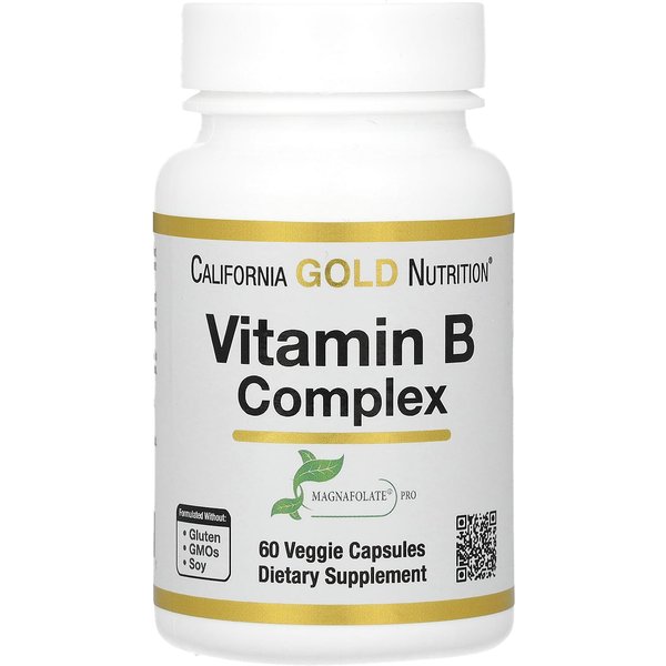California Gold Nutrition, Vitamin B Complex, 60 Veggie Capsules-image