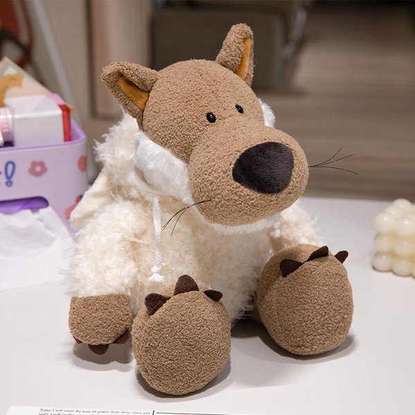 25/35/50Cm Oveja Dormilona Lobo Con Piel De Cordero Peluche Juguete Cordero Lindo Suave Regalo Peluche Juguete Regalo De Vacaciones Oveja De Peluche Para NiñO NiñA 35Cm-image