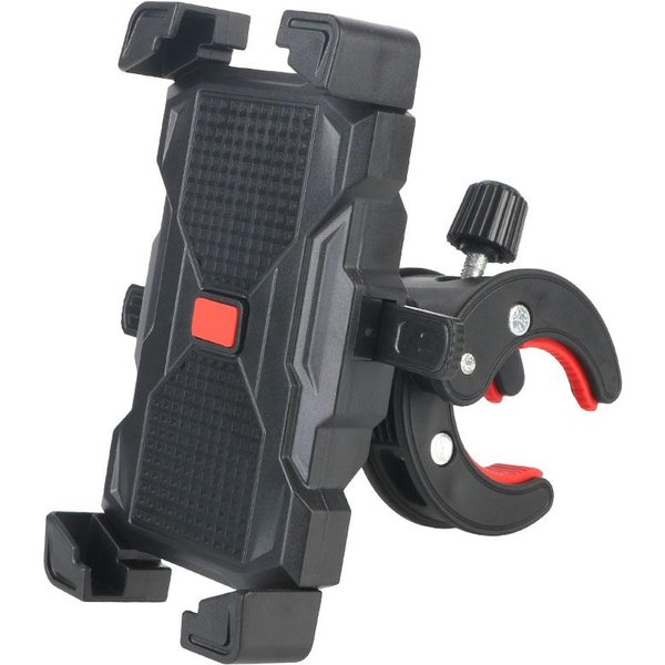 ObsłUga Jedną RęKą 360° Obrotowy Regulowany Uchwyt Na Nawigację GPS Automatyczna Blokada Uchwyt Na Telefon Do Roweru I Motocykla Czerwony-image