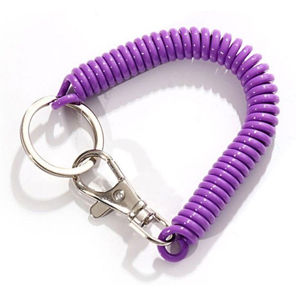 Smycz SprężYnowa Unisex Spiral Stretch Brelok Brelok Do Kluczy ZapięCie Na Nadgarstek Cewka SprężYnowa Rope Key Ring-image
