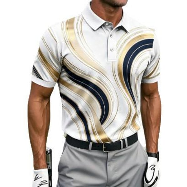 Camisa Polo De Manga Corta Para Hombre, Top Casual De Corte Ajustado Para El Uso Diario XL Black-image
