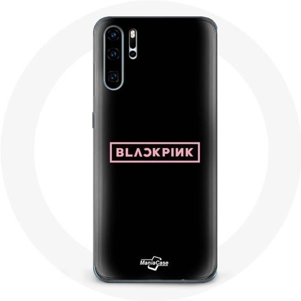 Funda Para Huawei P30 Blackpink K-Pop Group Logo Fondo Negro-image
