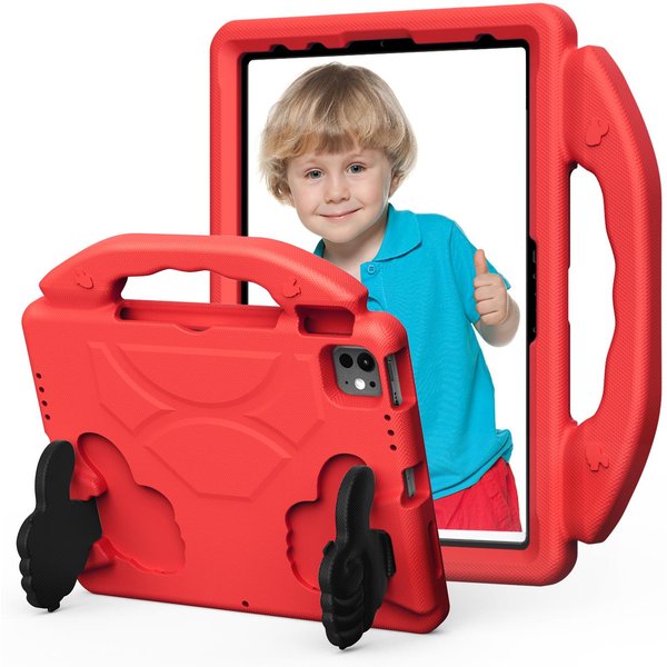 Funda Para NiñOs Para Ipad Pro De 11 Pulgadas(////)Ipad Air5/4(10,9 Pulgadas) Tableta Antichoque De Cuerpo Completo Con Soporte De Asa Ipad Pro11In Rojo-image