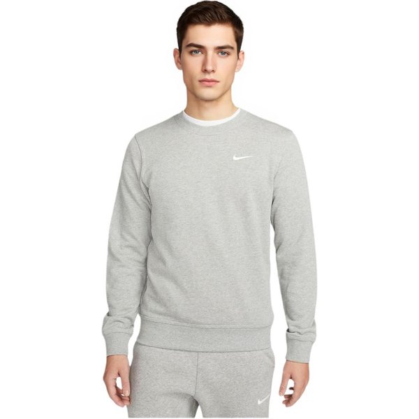 Sudadera De Manga Larga Con Cuello Redondo Nike Club Fleece French Terry Para Hombre Sudadera Gris Oscuro 637903-063 L White-image