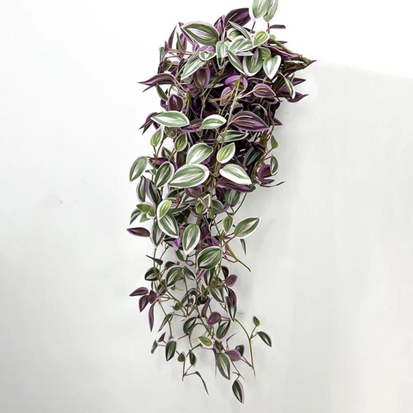 Plantas Artificiales Colgantes Largas Enredaderas Hojas De ÁRbol Verdes De Seda RatáN DecoracióN Para Mesa Central De Boda JardíN Hogar Plantas Falsas-image