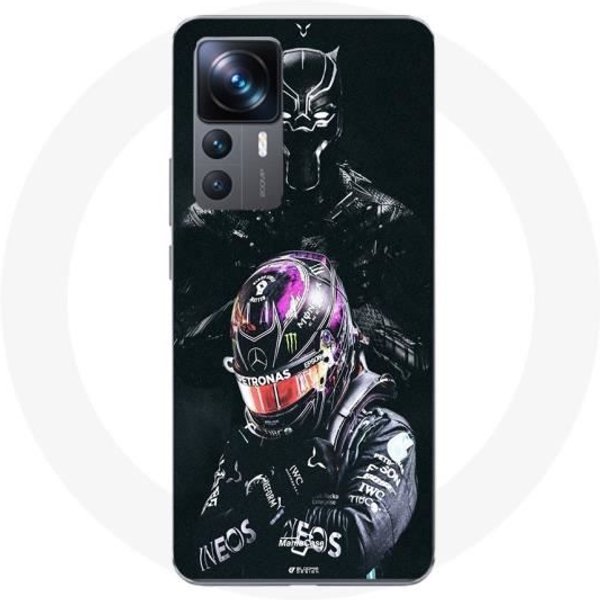 Funda - Xiaomi - 12T Pro - Negro - Pantera Negra Lewis Hamilton - Flexible-image
