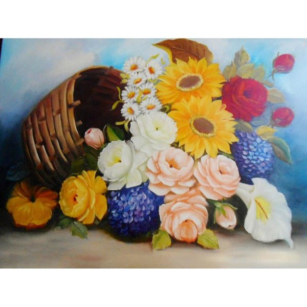 Pintura De Diamantes 5D DIY De Varios Estilos De Flores, Bordado, Mosaico, Punto De Cruz, DecoracióN De Diamantes De ImitacióN 20X30CM-image