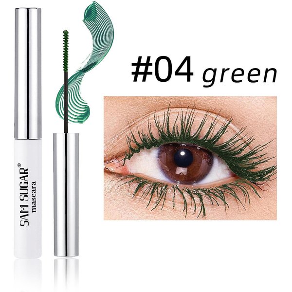 MáScara De Fibra De Seda Colorida Cepillo Ultrafino Alarga PestañAs Resistente Al Agua Larga DuracióN Secado RáPido MáScara De PestañAs Rizadora Maquillaje Beige-image