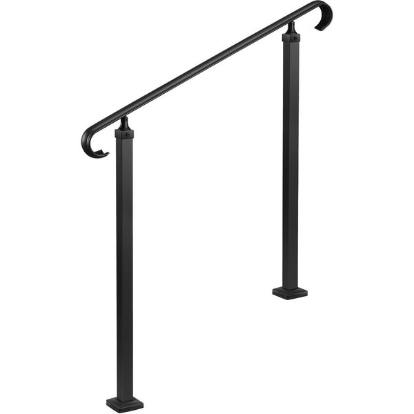 Pasamanos Para Escalones Exteriores, Altura Ajustable Para 2-3 Escalones, Pasamanos De TransicióN De Acero Al Carbono Con Kit De InstalacióN, Pasamanos Exterior Para Escalones,-image