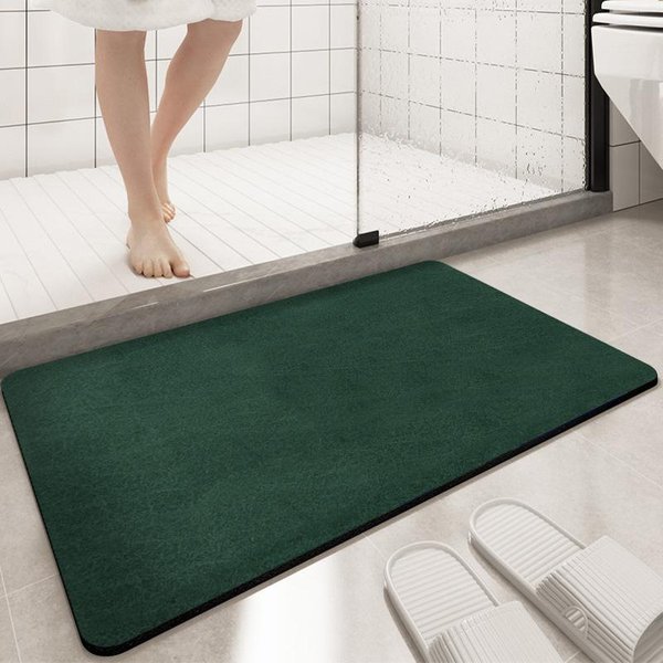 Poduszka Z BłOta Okrzemkowego Mata PodłOgowa Do łAzienki SzybkoschnąCa Mata ChłOnna Do Toalety Mata AntypośLizgowa Dywan Mata Pod Drzwi 40*60CM Gray-image