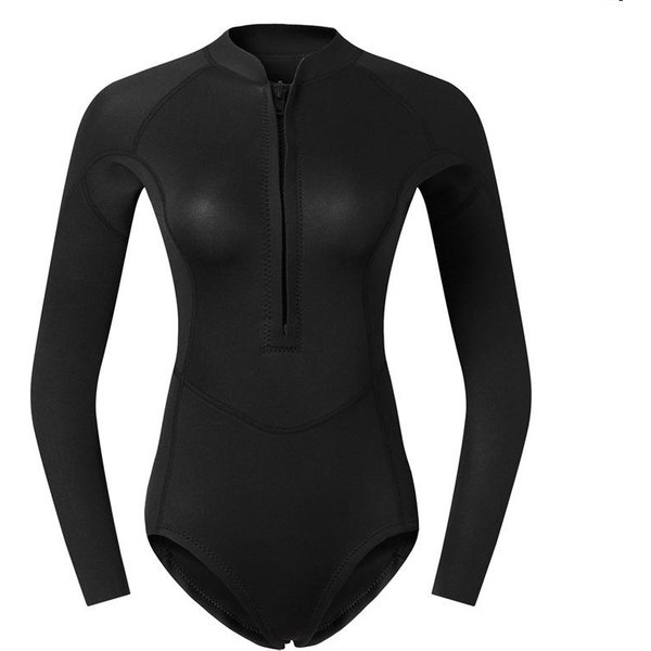 Traje De Neopreno 2Mm Traje De Neopreno Para Mujer Traje De BañO De Una Pieza Surf Snorkel Buceo Profundo ProteccióN Solar Traje De Medusa Bikini Exterior L-image