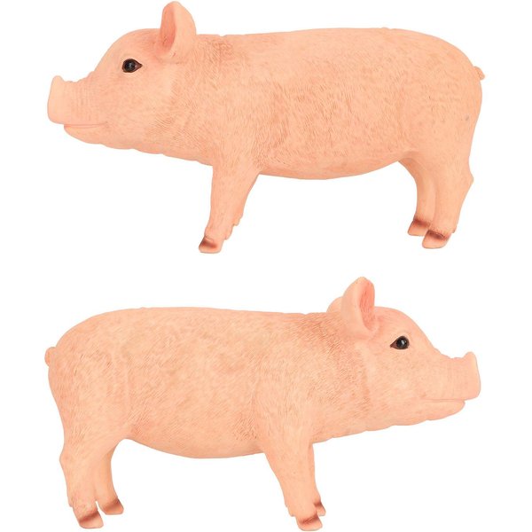 Estatua De Cerdo Aspecto Lindo Realista Resistente A La Intemperie Resina Duradera Estable Figurita De Cerdito Para JardíN Patio-image