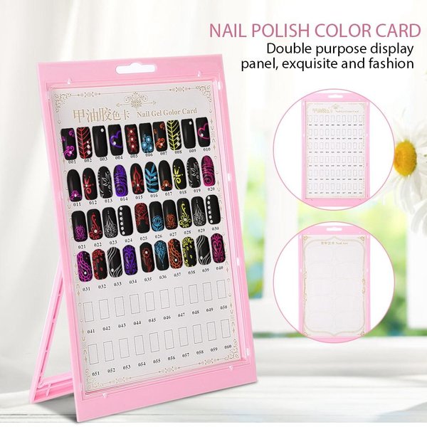 Stojak Ekspozycyjny Do Nail Art Karta Ekspozycyjna KoloróW ŻElu Do Lakieru Do Paznokci NarzęDzie Do Manicure Do ĆWiczeń Paznokci RóżOwy-image