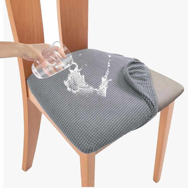 Fundas Impermeables EláSticas Jacquard Para Asientos De Silla Fundas De Silla ExtraíBles Lavables CojíN Protector Para Asiento De Silla De Comedor Fundas Deslizantes Universal Sizes-image