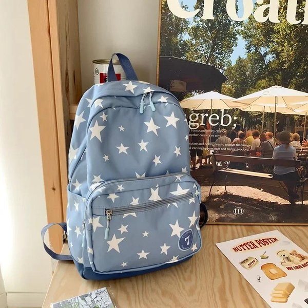 Mochila Estrella Para Mujer Hombre 17 Pulgadas Mochila Estrella Para PortáTil Bolsa Universitaria Mochila De Viaje Bonita Estudiante Vuelta Al Cole Mochila Casual-image