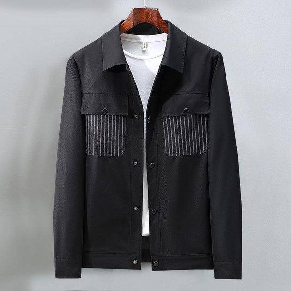 Chaqueta Extragrande Para Hombre, Abrigo De Primavera, Abrigo Holgado Con Solapa Extragrande Para Hombre. 4XL Gray-image