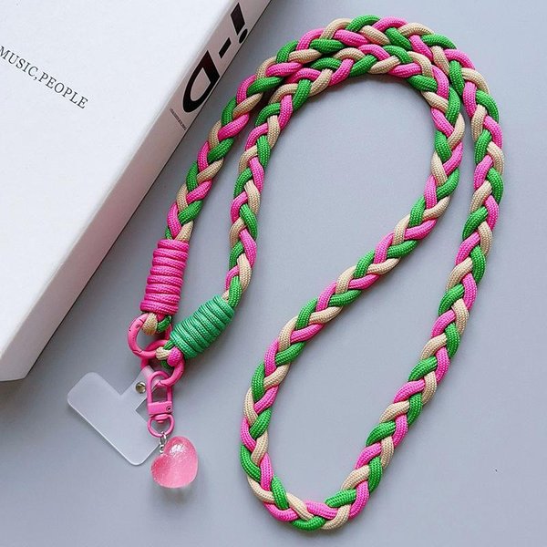 CordóN Trenzado Colorido Anti-PéRdida Para TeléFono, Correa Trenzada Tejida Cruzada Para TeléFono, Cuerda Colgante Desmontable Cruzada Para TeléFono-image