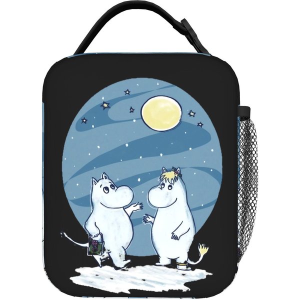 Moomins Bolsa De Almuerzo TéRmica Vintage PortáTil Reutilizable Bolsa TéRmica Bolso Tote Lonchera Oficina Exterior Hombres Mujeres One Size-image