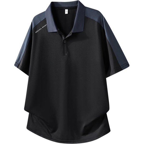 MęSka Koszulka Polo BawełNiana Koszulka Z KróTkim RęKawem Marki Letnie Koszulki Sportowe Golftennis Koszulka Polo MęSka Xxxl Black-image