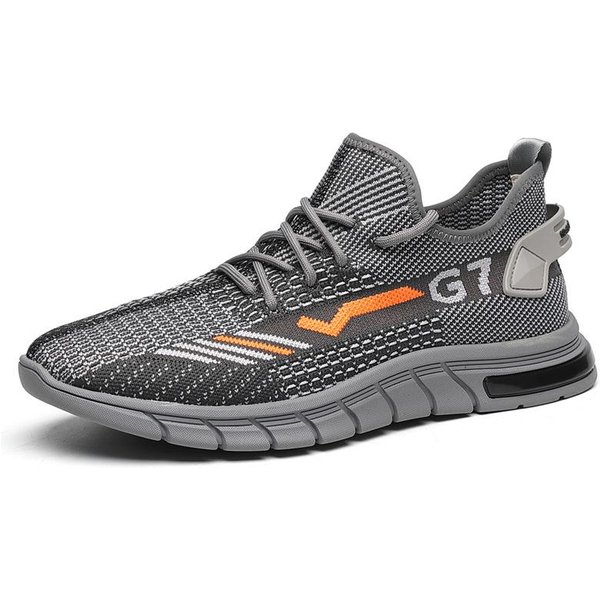 Zapatos Deportivos De Tejido Volador Para Hombre Verano Transpirables Casuales Nueva Tendencia Malla Zapatos De Coco Zapatillas De Running Para Hombre 43 Gray-image