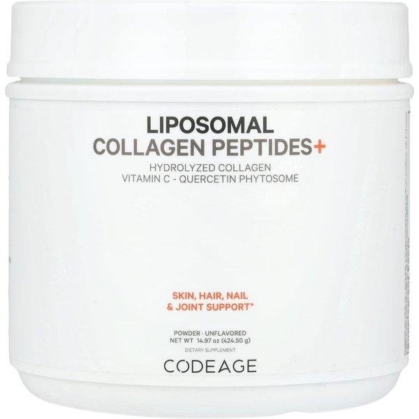 Codeage, PéPtidos De ColáGeno Liposomal+, Sin Sabor, 14.97 Oz (424,5 G)-image