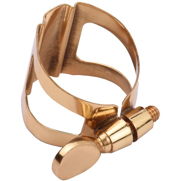 Muslady Ligadura De SaxofóN De Ajuste De Un Solo Tornillo Ligadura Compacta Y Duradera Para SaxofóN Soprano Oro-image