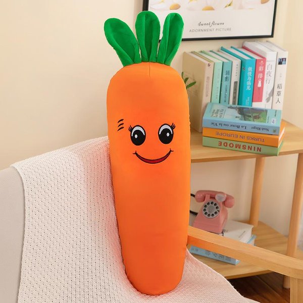 Zdejmowana Poduszka Marchewka DłUga Poduszka W Paski Spanie Na łóżKu Lalka Z ZaciśNięTymi Nogami Szmaciana Lalka Super MięKka Pluszowa Zabawka Lalka 50Cm-image