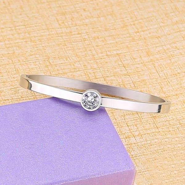 JoyeríA Bohemia Pulsera De Mano Para Mujer Marca De Lujo Oro Rosa Zirconia Redonda Acero Inoxidable Pulseras Para Mujer Oficina Tendencia Nuevo 58Mm-image