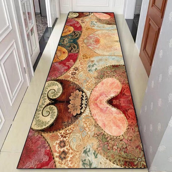 Boho Alfombra De Pasillo Antideslizante DecoracióN Hogar VestíBulo Entrada Pasilleros Alfombras Mesita De Noche Pasillo Alfombra Lavable Hotel Escaleras Pasillo Felpudos 160*200Cm-image