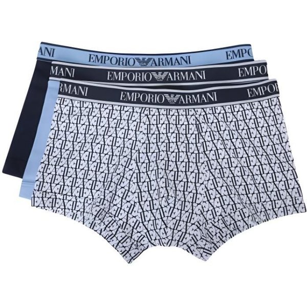 Emporio Armani SS24 Calzoncillos Tipo BóXer Con Estampado De Letras Del Logo Paquete De 3 Ropa Interior Para Hombre 112130-4R717-23631 S-image
