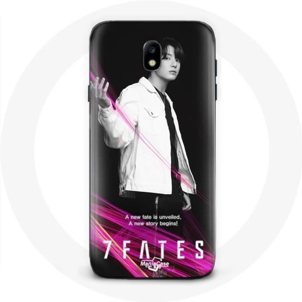 Funda - Maniacase - Samsung Galaxy J7 2017 - Silicona - Flexible - BTS Jungkook Foto Conceptual Negro-image