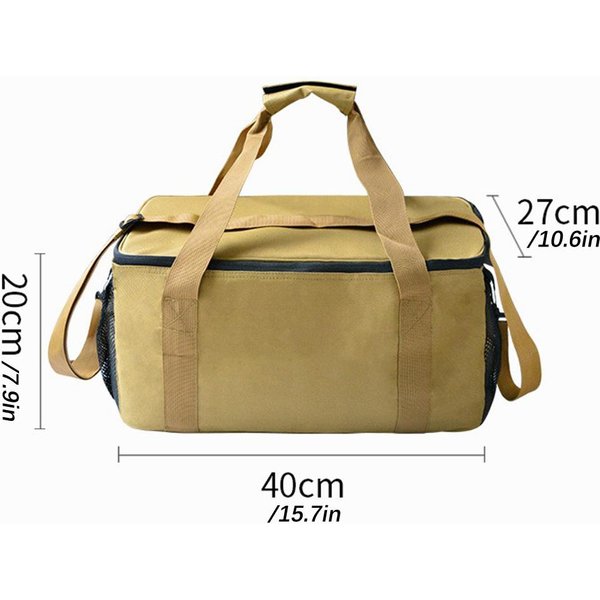 Bolsa Para Utensilios De Cocina PortáTil Oxford Bolsa De Almacenamiento Para Utensilios De Cocina De Picnic Impermeable Para Beige-image