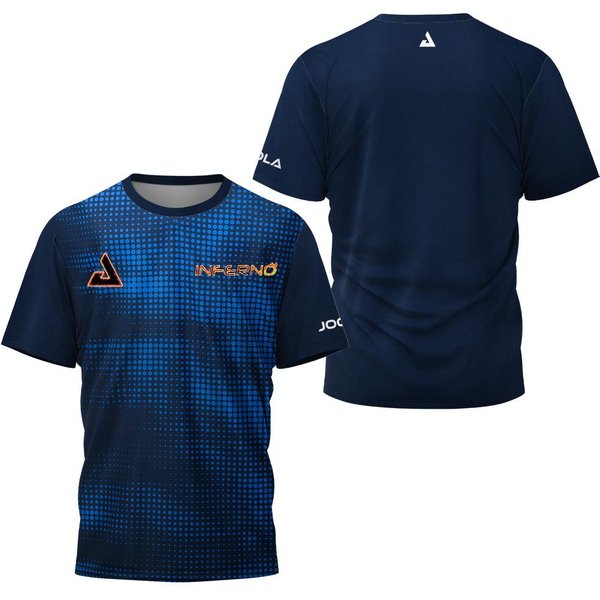 MęSka Letnia Koszulka Do Tenisa StołOwego Z Nadrukiem Monogramu MęSka Koszulka Do Badmintona Tenisa Markowa SzybkoschnąCa Z KróTkim RęKawem MęSkie Topy Sportowa Koszulka S Blue-image