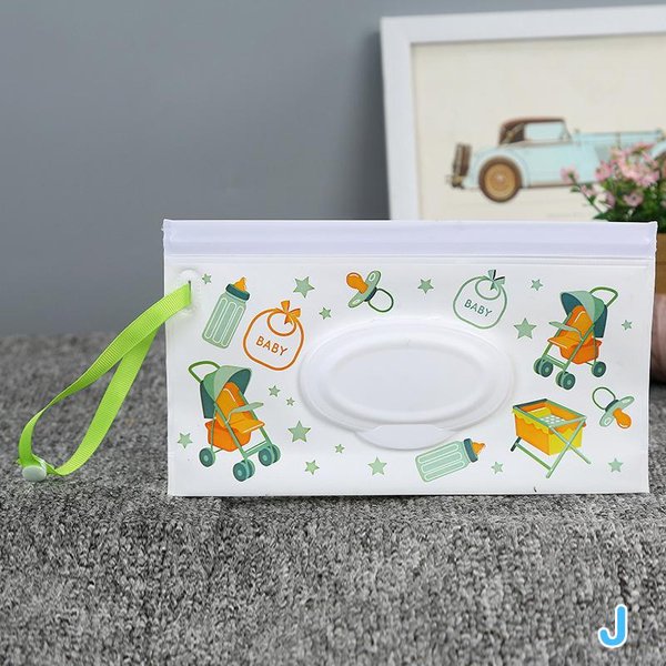 Bolsa PortáTil Para Toallitas HúMedas Para BebéS, Caja De PañUelos, Contenedor EcolóGico Para Toallitas Reutilizables, Caja De Toallitas De Limpieza Para BebéS, Higiene-image