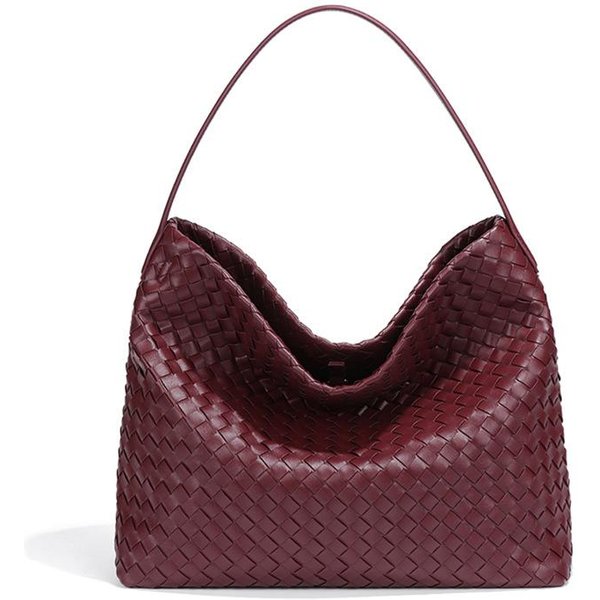 Bolso Tote De Gran Capacidad De Moda Para Mujer, Bolso Tejido A Mano A La Moda, Bolso Cruzado De Hombro ÚNico De Calidad Para El Trabajo Black-image