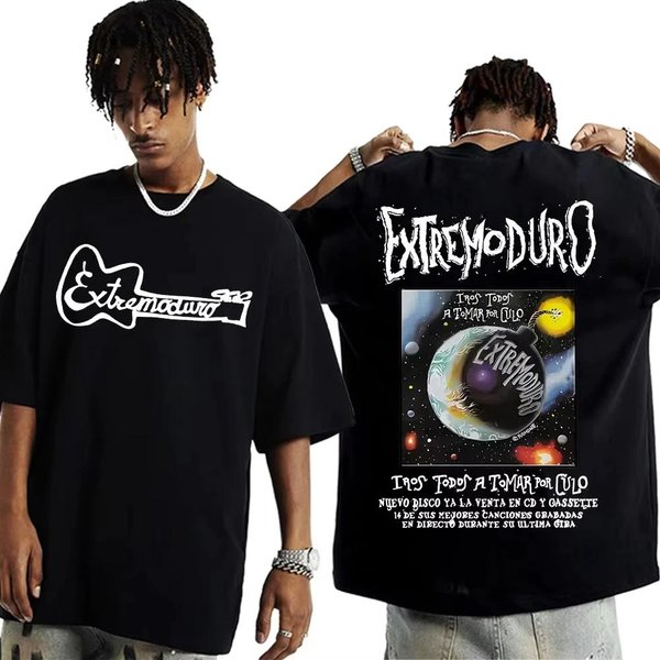 Camisetas Banda De Rock Extremoduro Tour 2026 Hombres Mujeres Harajuku Hip Hop Punk Camiseta Masculina Verano AlgodóN Camiseta Oversize Streetwear Xxxl-image
