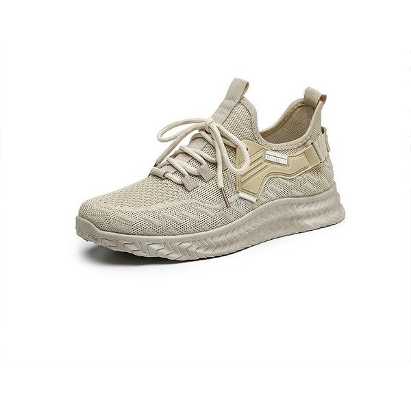 Zapatillas Para Hombre Primavera Nuevos Zapatos Casuales De Moda Malla Tejida Fly Zapatos Sin Cordones Zapatillas De Correr 44-image
