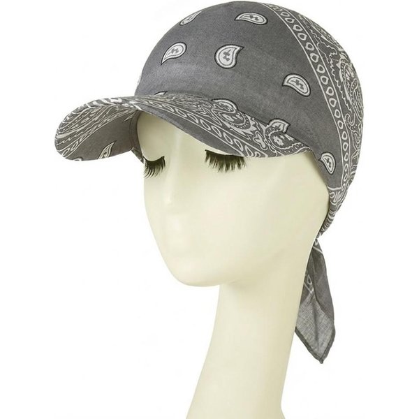 Czapki Z Daszkiem I Szerokim Rondem Chusta Na GłOwę Lekka Chusta Typu Bandana Czapka Daszek Turban Kobiety Outdoor Szary-image