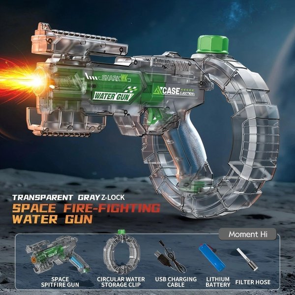 DziecięCy W PełNi Automatyczny Pistolet Na Wodę Z Magazynkiem DużA Pojemność Elektryczny Pistolet Zabawka Absorbuje Wodę Letnia Zabawka Wodna Na ZewnąTrz Prezent-image