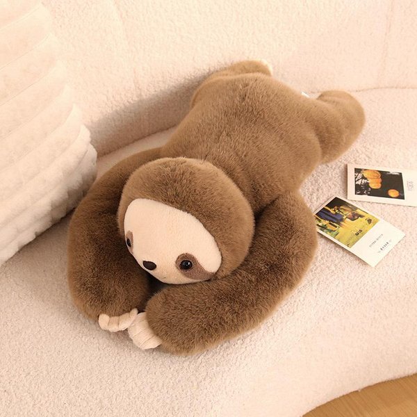 ZwierząTko Pluszowe Z DłUgimi Ramionami ObciążOne MięKkie Pluszowe ZwierząTko Panda Szop Lenistwo MięKka Pluszowa Poduszka 65Cm Brown-image