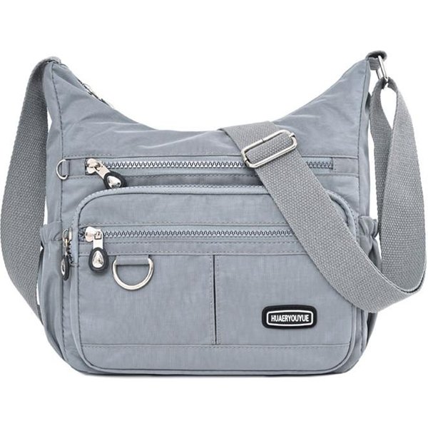 Nowa Torebka Damska Torba Na Ramię Kobieca Lekka Torba Crossbody Damska Torba Nylonowa Wodoodporna Torebka Damska Sac A Main Kolor Szary/Srebro-image