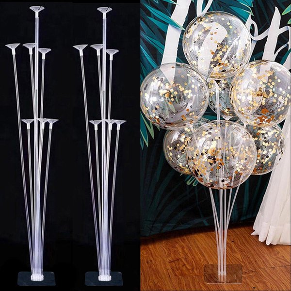 7 Rurek Stojak Na Balony ŚLubny Stół Uchwyt Na Balony Kolumna Dekoracja Na PrzyjęCie Urodzinowe Dzieci Baby Shower Balony Z Konfetti Podpora As Photo-image