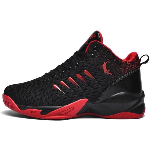 Buty Do KoszykóWki Unisex Para Buty Do KoszykóWki Sportowe OddychająCe Wysokiej JakośCi Trampki MęSkie Rozmiar 36 -46 Retro BiałE Buty 46 Black-image