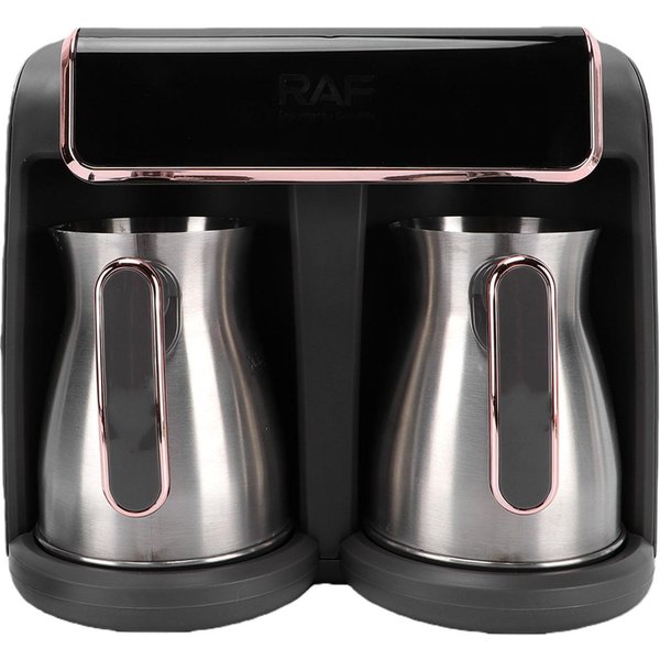 Cafetera Turca Resistente A Altas Temperaturas Doble Cafetera EléCtrica Calentador De Leche Para Uso En El Hogar Y La Oficina L-image