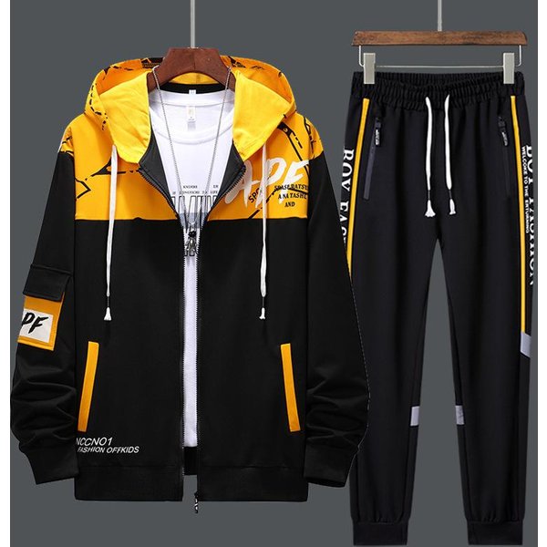 CháNdales Para Hombre, Trajes De Sudor De 2 Piezas, CáRdigan Con Cremallera Para Hombre, Sudaderas Con Estampado, Pantalones De CháNdal, Conjuntos De Ropa Deportiva Xxxxl White-image