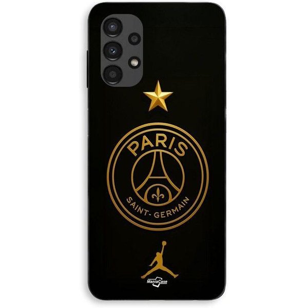Etui Na Telefon - Maniacase - Samsung Galaxy A13 4G - Silikonowe - MięKkie - ZłOte Logo PSG Gwiazda Mistrza ZłOty-image